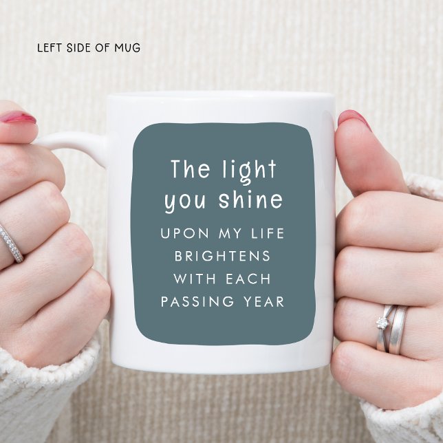Caneca De Café A Luz Que Você Brilha Florestas De Natal (The Light You Shine Christmas Florals Coffee Mug - Left Side)