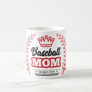 Caneca De Café A Mãe De Baseball Mostra A Melhor Coroa De Sempre