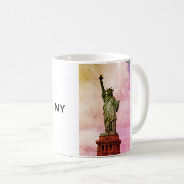 Caneca De Café A Mãe dos Exilados - Estátua da Liberdade NYC (Frente Esquerda)