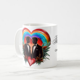 Caneca De Café A magia do momento: elegante gay silhuetas
