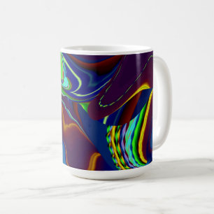 Caneca De Café A Mágica do Verão, Abstrato 3D Art