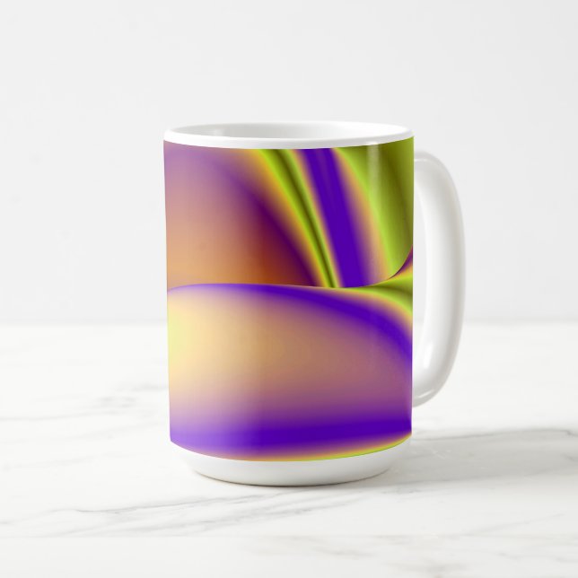 Caneca De Café A Mágica do Verão, Abstrato 3D Art (Frente Esquerda)