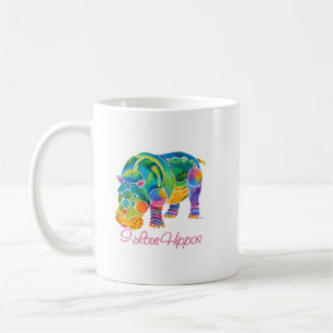 Caneca De Café A maioria de HIPOPÓTAMOS populares do amor de I