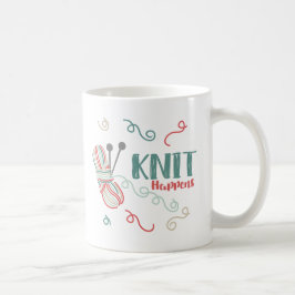 Caneca De Café A malha acontece provérbio engraçado com fio
