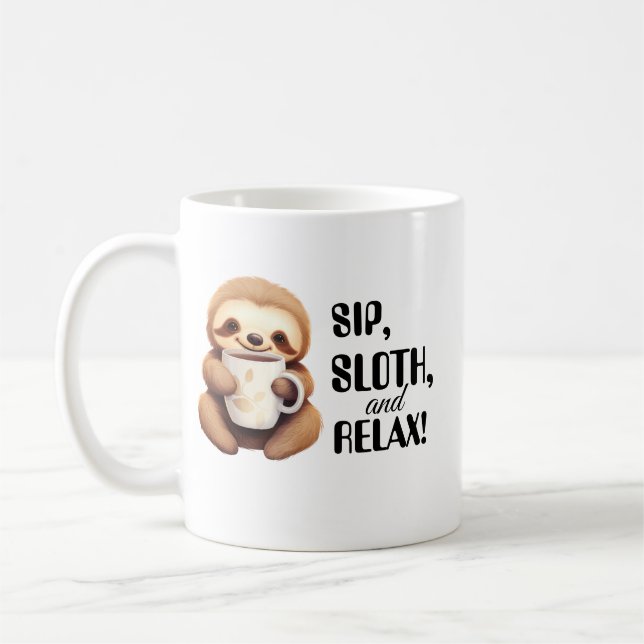 Caneca De Café A Manhã de Sloth (Esquerda)