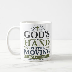 Caneca De Café A Mão de Deus Ainda Está Se Movendo Escritura Mini