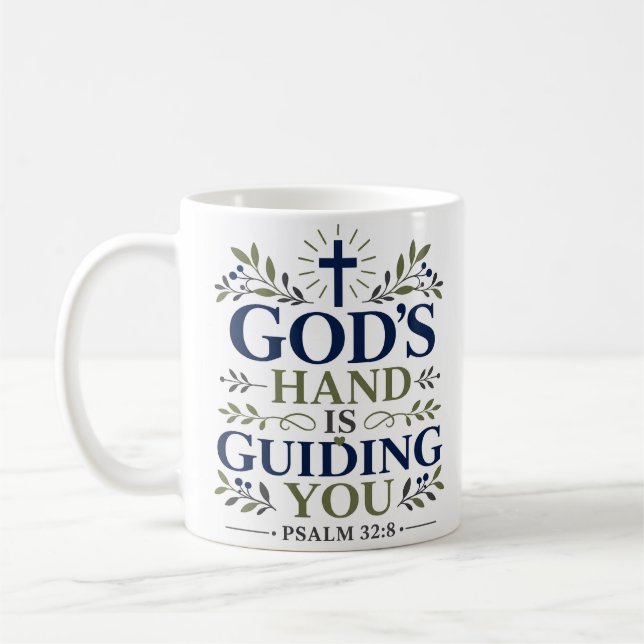 Caneca De Café A Mão de Deus Está Guiando Você Citação de Esperan (Esquerda)