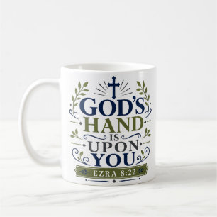 Caneca De Café A Mão de Deus Está Sobre Você Citação de Escritura