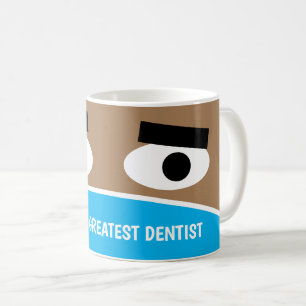 Caneca De Café A máscara de rosto engraçada do Maior Dentista d