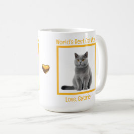 Caneca De Café A melhor Cat Mãe Chartreux Personaliza