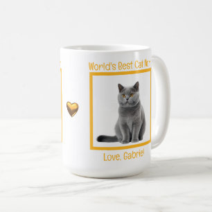 Caneca De Café A melhor Cat Mãe Chartreux Personaliza