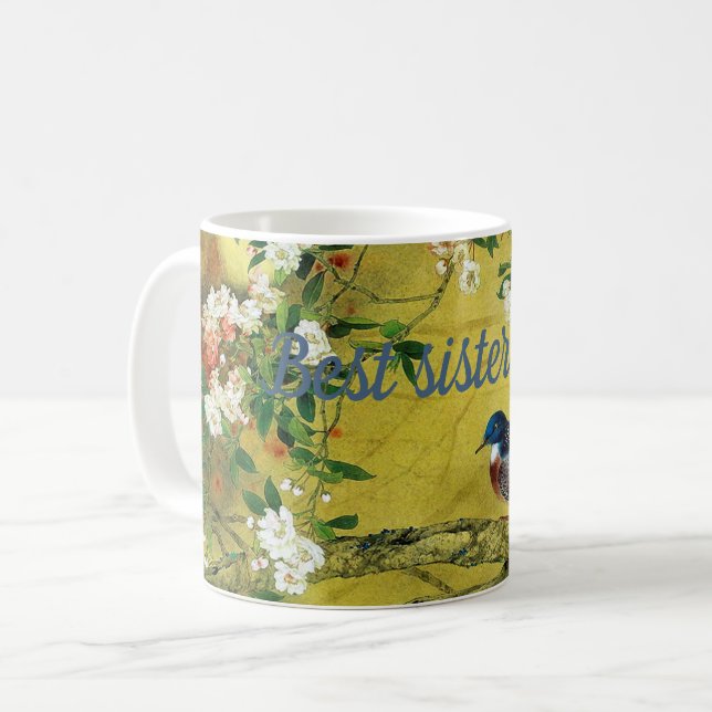 Caneca De Café A melhor irmã de todos os tempos (Frente Esquerda)