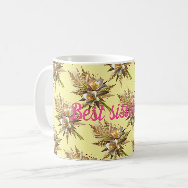 Caneca De Café A melhor irmã de todos os tempos (Frente Esquerda)