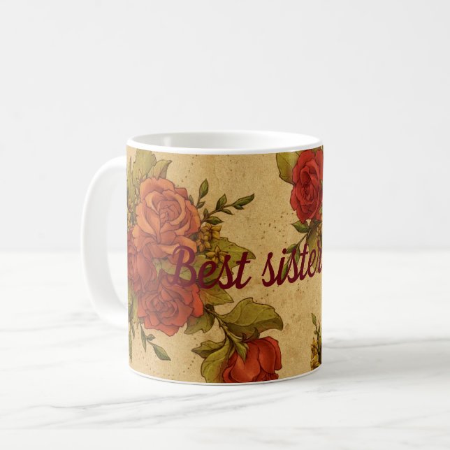 Caneca De Café A melhor irmã de todos os tempos (Frente Esquerda)