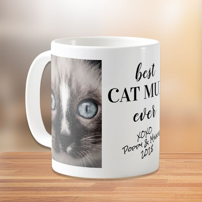 Caneca De Café A melhor Mãe de gatos já personalizada (Criador carregado)