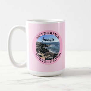 Caneca De Café A Melhor Mãe De Todas As Rosas claro Do Oceano Fot