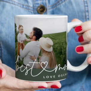 Caneca De Café A melhor mãe de várias fotos do momento é um pr