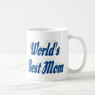 Caneca De Café A melhor mãe do meio-texto azul-marinho