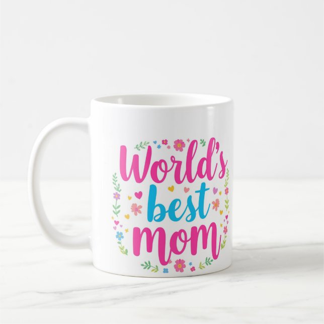 Caneca De Café A melhor mãe do mundo, 15 Oz Coffee Mug (Esquerda)