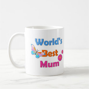 Caneca De Café A melhor Mãe do mundo" Brilhante e brilhante Desi