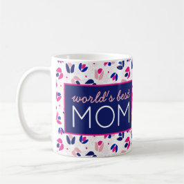Caneca De Café A melhor mãe do mundo tira um presente azul rosa p