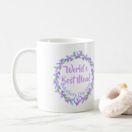 Caneca De Café A melhor mãe Floral Gift Mug do Mundo