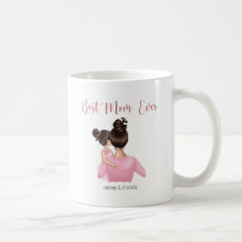 Caneca De Café A Melhor Mãe Já Personalizada Branca Rosa
