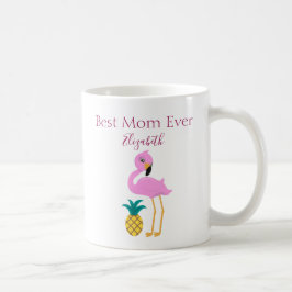 Caneca De Café A Melhor Mãe Já Rosa Flamingo