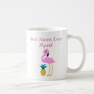Caneca De Café A Melhor Mãe Já Rosa Flamingo