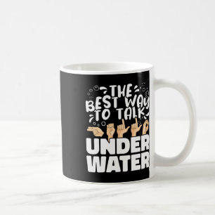 Caneca De Café A Melhor Maneira De Falar Debaixo D'água Língua de
