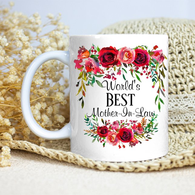 Caneca De Café A melhor sogra do mundo personalizado (Personalized World's Best Mother-In-Law Coffee Mug)