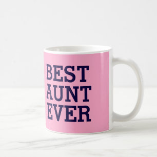 Caneca De Café A melhor tia Nunca Cor-de-rosa e V03 preto