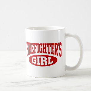 Caneca De Café A menina do sapador-bombeiro