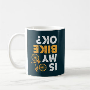 Caneca De Café A Minha Bicicleta Está Bem? Vintage ciclismo engra
