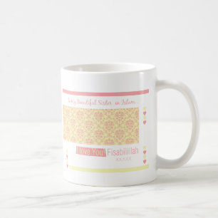 Caneca De Café A minha irmã no Islão - eu te amo Fisabilillah