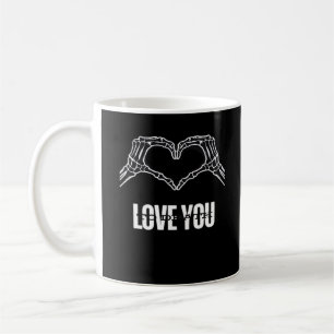 Caneca De Café À Morte - Mãos Cardíacas De Esqueleto Clássicas