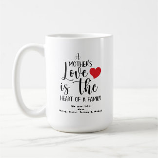 Caneca De Café A Mother's Day Love Heart Of Family T-Shirt