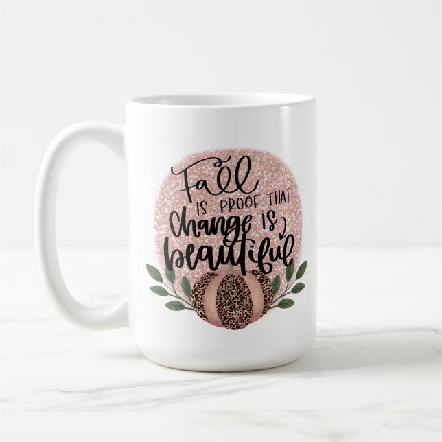 Caneca De Café A mudança é linda Outono (Esquerda)