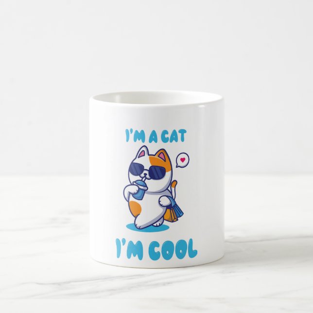 Caneca De Café A mug Cool Cat (Centro)