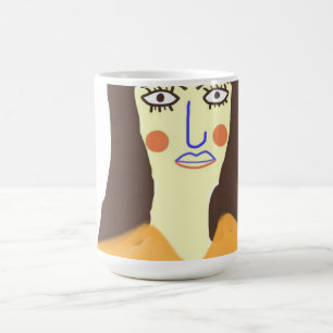 Caneca De Café a mulher abstrato art