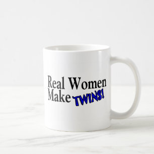 Caneca De Café A mulher real faz os gêmeos (azuis)