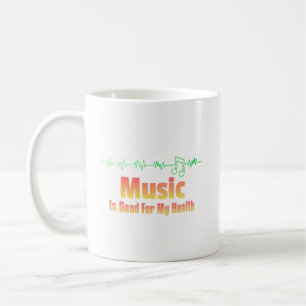 Caneca De Café A Música é Boa para a Minha Saúde – Citação para A