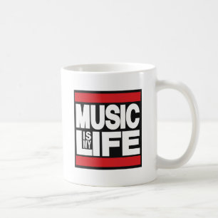 Caneca De Café A música é meu vermelho da vida