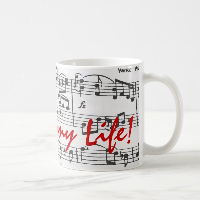 Caneca De Café A música é minha vida (Direita)
