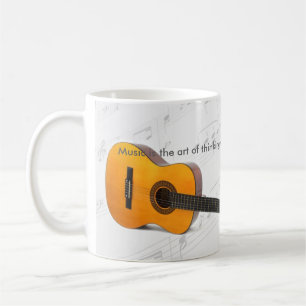 Caneca De Café A música está pensando com guitarra sadia