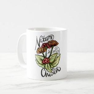 Caneca De Café A natureza é a minha igreja, Pagan Green Witid Art