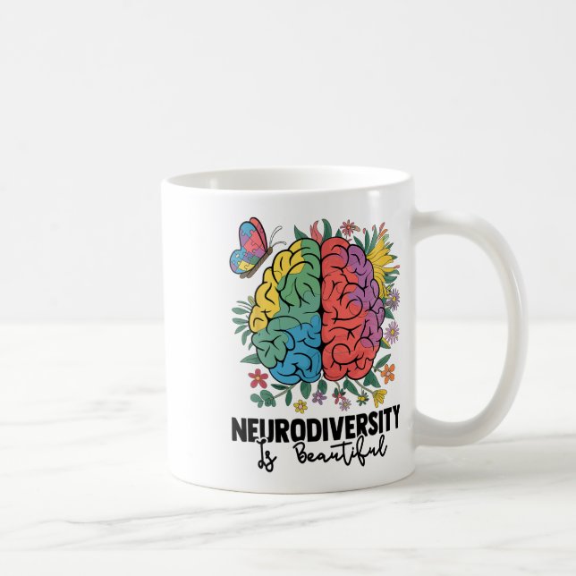 Caneca De Café A Neurodiversidade É Um Lindo Autismo Adhd (Direita)