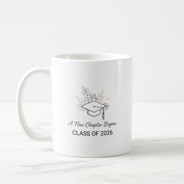 Caneca De Café A New Chapter Begins Class of 2026 (Esquerda)