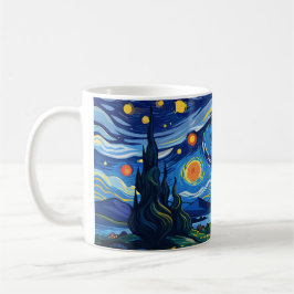 Caneca De Café A Noite Estrelada Sobre O Oceano Calmo