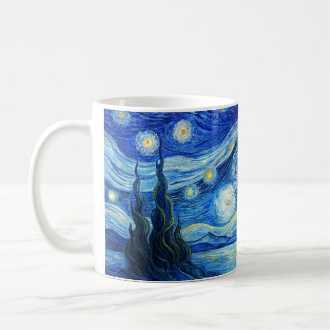 Caneca De Café A Noite Estrelada Sobre O Oceano Calmo (Esquerda)